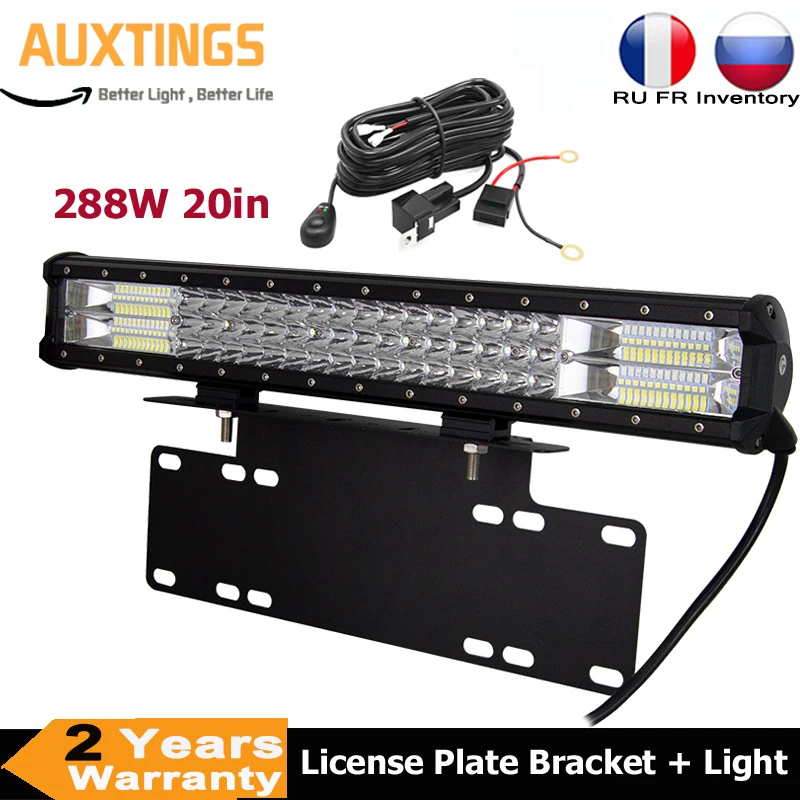Flood Tray Table - 20-calowy trójrzędowy pasek świetlny LED 288W