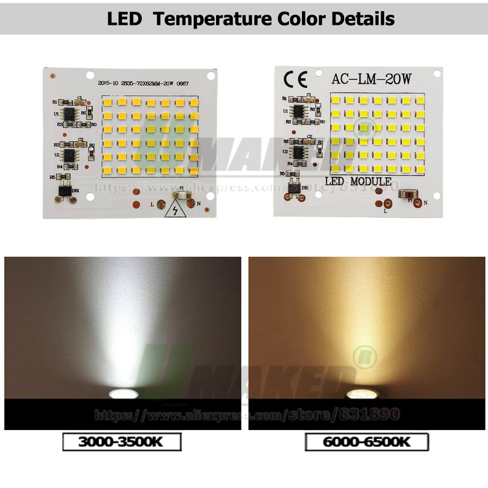 AC220V LED PCB 10W 20W 30W 50W – Flood Tray Table recenzja i cena