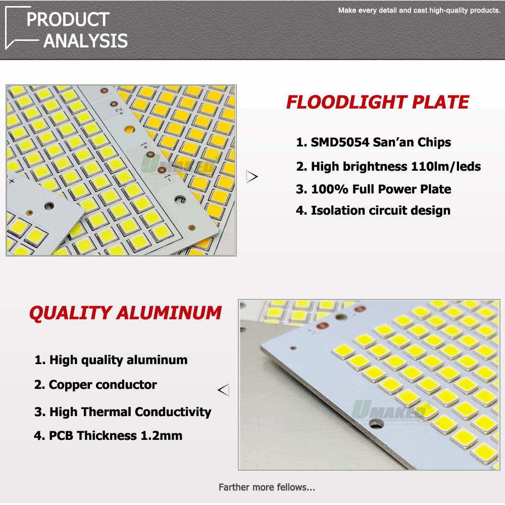 1Pc LED PCB SMD5054 reflektor  – Flood Tray Table recenzja i cena
